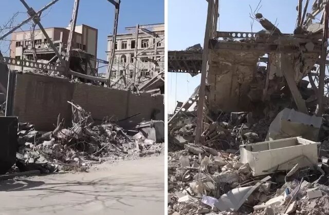 Saldırıların ardından İran’daki cadde bu hale geldi