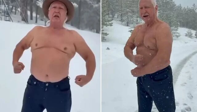 Deprem uzmanı karlı dağda çıplak poz verdi: Dağda mahluklar ve Üşümezsoy var