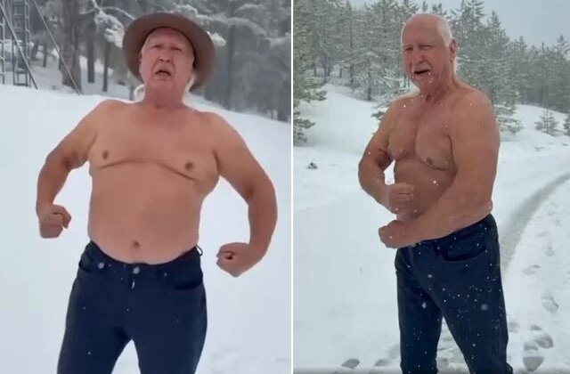 Deprem uzmanı karlı dağda çıplak poz verdi: Dağda mahluklar ve Üşümezsoy var