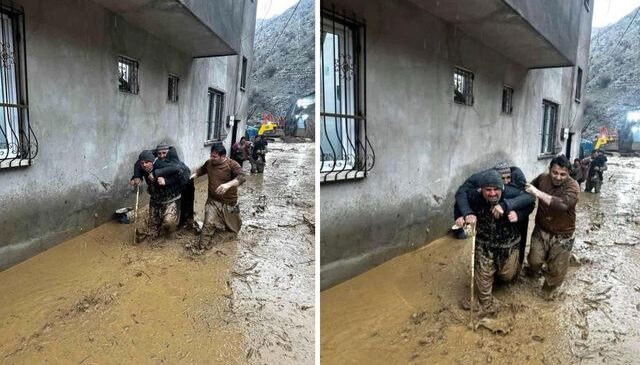 Şırnak’ta sel ve heyelan! Ev ve ahırlar zarar gördü