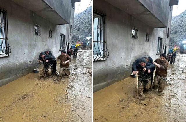 Şırnak’ta sel ve heyelan! Ev ve ahırlar zarar gördü