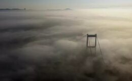 İstanbul’da sis etkili oldu: Fatih Sultan Mehmet Köprüsü görünmez oldu