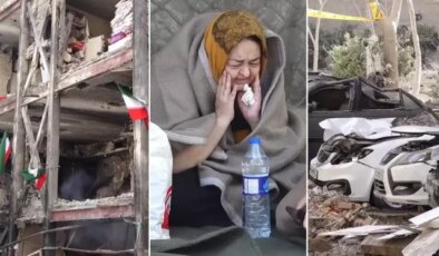 Tahran’daki yıkım böyle görüntülendi