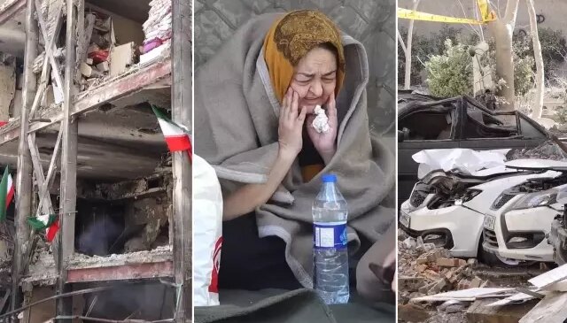 Tahran’daki yıkım böyle görüntülendi