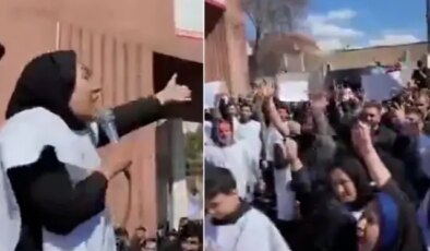 Taşın üstüne çıkıp ülkesinin erkeklerine meydan okudu