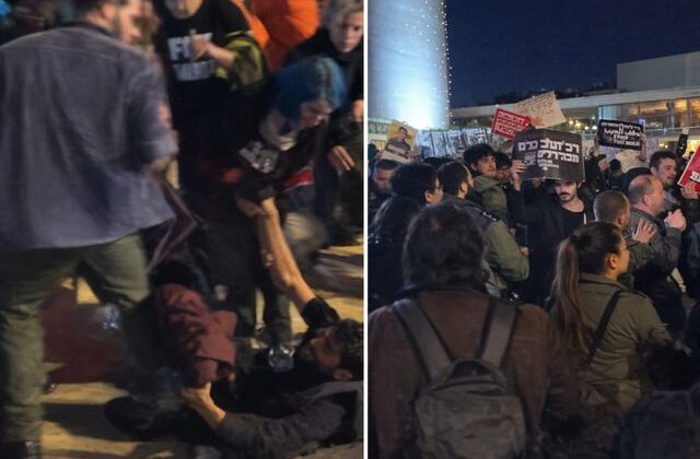 Tel Aviv’de savaş karşıtı protestoya polis müdahale etti, çok sayıda gözaltı var