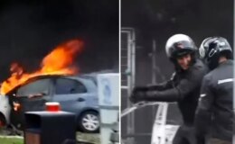 Tel Aviv yanarken polislerin şakalaştıkları görüntü olay oldu