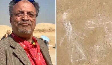 Tur rehberi Mısır’da 4 bin yıllık piramide çöp adam ve kadın çizdi, hapis cezası alabilir