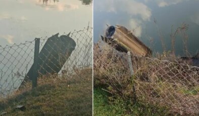 Hatay’da düşürülen füzeden ilk görüntü
