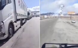 Türk tır şoförü savaşın ortasında kaldı: Evet arkadaşlar yolumuzu kestiler