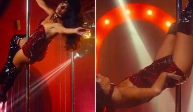 Üç ay özel ders aldı: İşte Tuba Büyüküstün’ün ilk direk dansı performansı