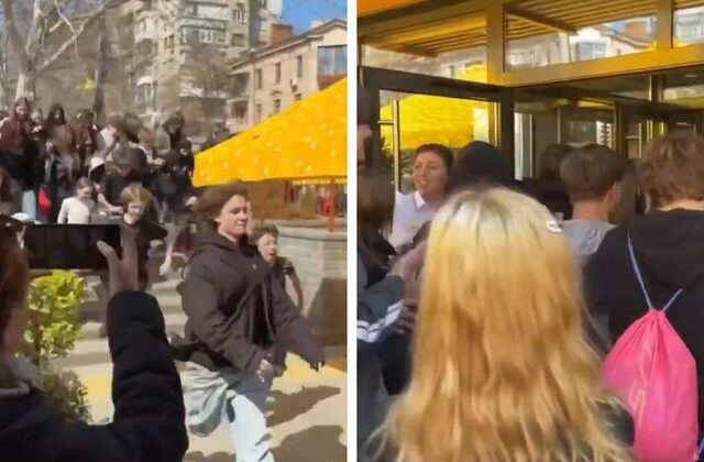 Ukrayna’da 4 yıl aradan sonra kapılarını açan hamburgerci izdiham yarattı