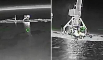 Ukrayna Rus gemisini böyle imha etmiş