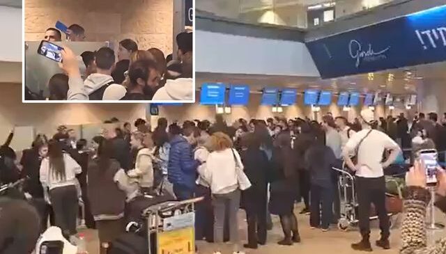 Ülkeden kaçmaya çalışan İsrailliler, Ben Gurion Havalimanı’nda kargaşa çıkardı