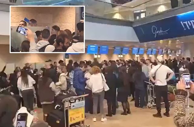 Ülkeden kaçmaya çalışan İsrailliler, Ben Gurion Havalimanı’nda kargaşa çıkardı