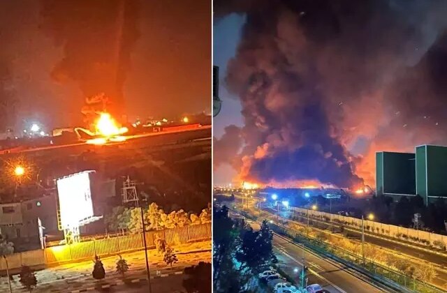 Uluslararası havalimanı vuruldu, dumanlar kilometrelerce uzaktan görüldü