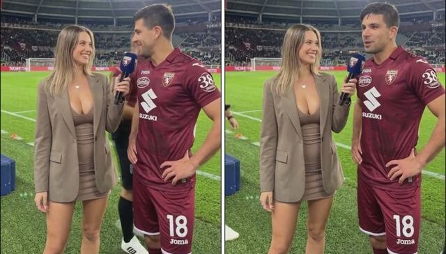 Ünlü golcü, kadın muhabirin güzelliği karşısında afalladı ama gerçek başka çıktı