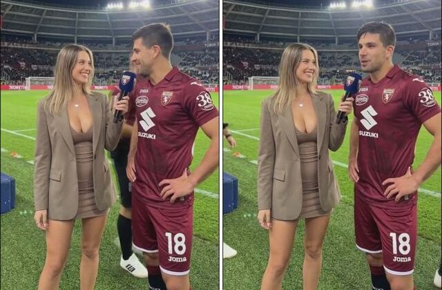 Ünlü golcü, kadın muhabirin güzelliği karşısında afalladı ama gerçek başka çıktı