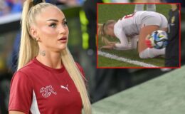 Ünlü kadın futbolcu Alisha Lehmann bu kez korkuttu