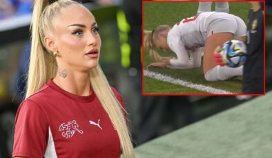 Ünlü kadın futbolcu Alisha Lehmann bu kez korkuttu