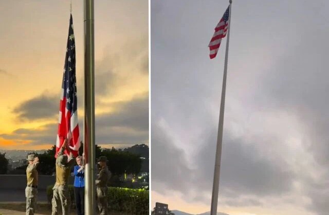 Venezuela’da ABD bayrağı 7 yıl aradan sonra yeniden büyükelçilik gönderine çekildi