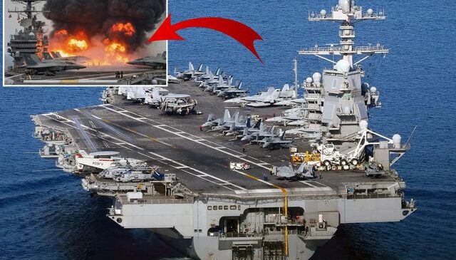 Yangın 30 saat sürmüştü! ABD’nin dev gemisinin nerede oldu ortaya çıktı