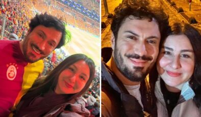 Ünlü çift evlilik yıldönümünü tribünde kutladı