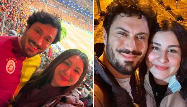 Ünlü çift evlilik yıldönümünü tribünde kutladı