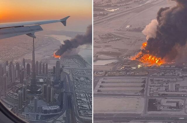 Yolcu uçağındaki turist, İran’ın vurduğu dev fabrikayı görüntüledi