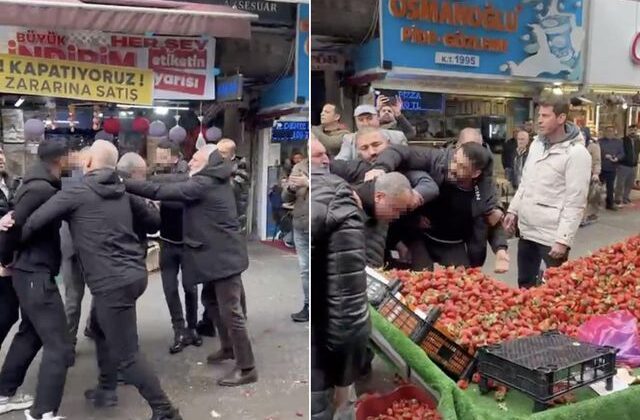 Zabıtaya tekme tokat saldırı! Polis gelene kadar durmadı