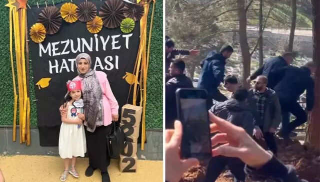 Zeytinburnu’nda denizde ölü bulunan anne ve kızı son yolculuğuna uğurlandı