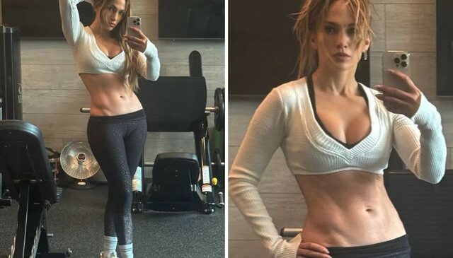 56 değil sanki 26! Jennifer Lopez kusursuz fiziğiyle genç kızlara taş çıkarttı!