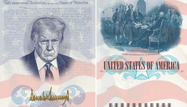 Pasaportlara Trump’ın portresi basılacak