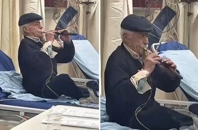 “Acımı hafifletiyor” deyip acil serviste zurna çaldı