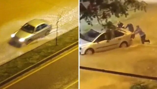 Adana’da şiddetli yağmur cadde ve sokakları göle çevirdi