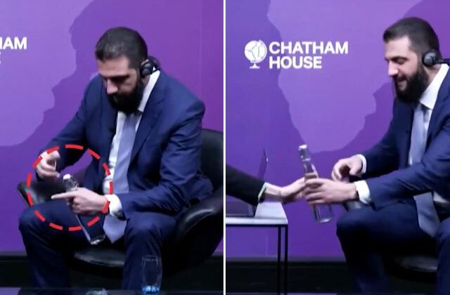 Ahmed Şara’nın zor anları: İmdadına kadın sunucu yetişti