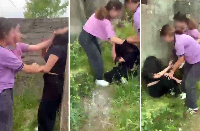 Akran zorbalığı cinsiyet dinlemiyor! Metruk binada dehşete düşüren görüntü