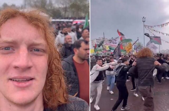 Amerikalı influencer Diyarbakır’da protestonun ortasında kaldı
