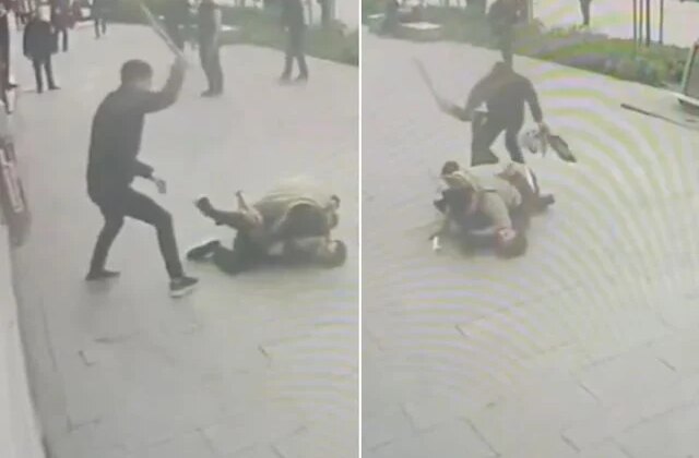 Annesini darp eden şahıs, iki kardeşi tarafından sopayla dövüldü