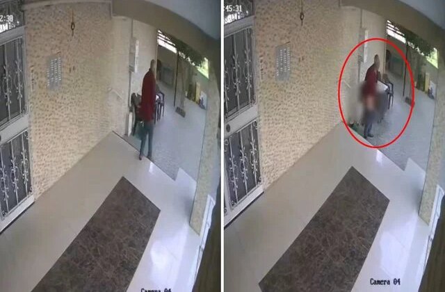 Apartman girişinde pes dedirten görüntü: Süpürge sapıyla kendini tatmin etti