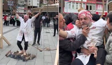 Kent meydanında panik anları! Protesto sırasında boğuluyordu
