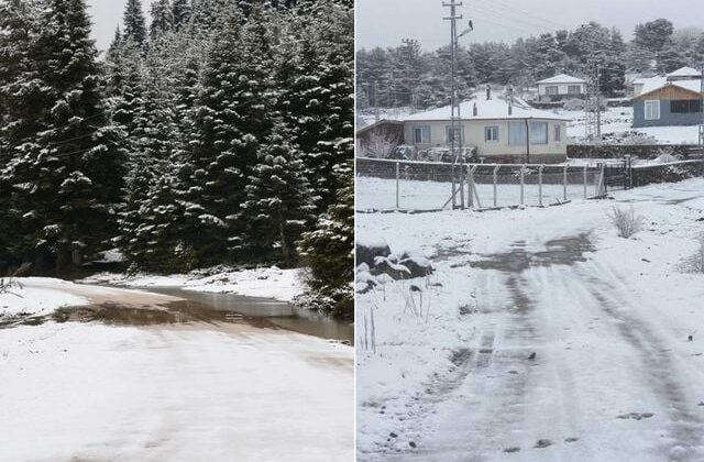 Baharı beklerken 5 ile lapa lapa kar yağdı