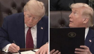 Beyaz Saray’da “İmza” şov: Trump, yine Biden’ı hedef aldı