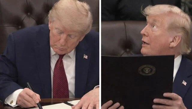 Beyaz Saray’da “İmza” şov: Trump, yine Biden’ı hedef aldı