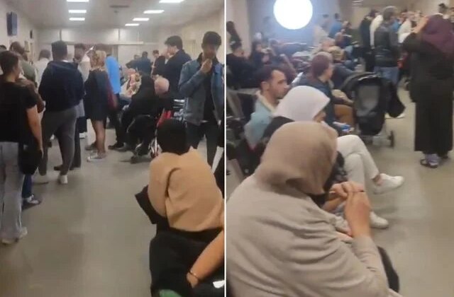 Beylikdüzü Devlet Hastanesi acil servisindeki yoğunluk dikkat çekti