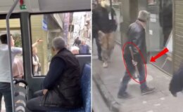 Elinde balta, ağzında küfür! Yolcu otobüsüne tehditler savurdu