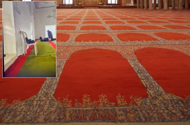 Cami içerisinde uygunsuz görüntüler! Meselenin aslı ortaya çıktı