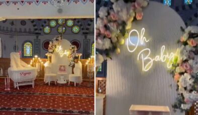 Camide “Baby Shower” yaptılar, ilçe ayağa kalktı