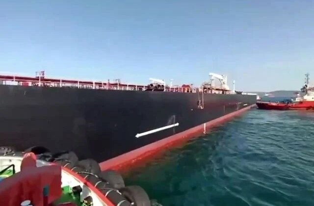 Çanakkale’de sürüklenen tanker demirletildi