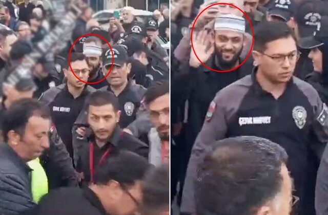 Celal Karatüre’nin onlarca polis tarafından korunduğu görüntü tartışma yarattı